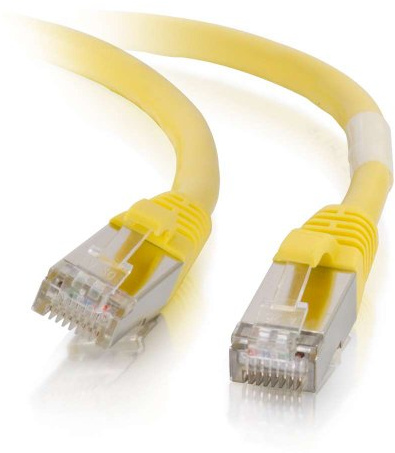 C2G 00874 Cat6 Cable - Snagless Shielded Ethernet Network Patch Cable, Yellow (30 Feet, 9.14 Meters)
