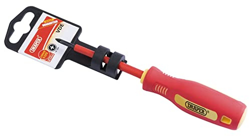 Draper 46527 No 0 Fully Insulated Soft Grip Cross Slot Screwdriver, 75mm