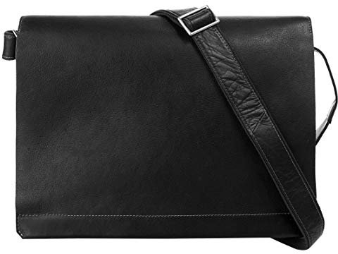 Harolds Campo Messengerbag aus Leder 38 cm schwarz