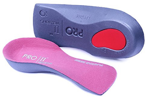 Slim Fit Orthotic Arch Support Insoles, 3/4 Length, Plantar Fascitis & Knee Pain Relief (Pink, 3/4.5 UK)
