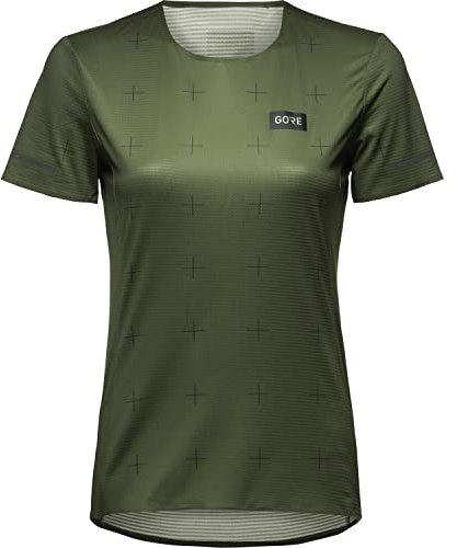 GORE WEAR Damen Kurzarm-Laufshirt Contest Daily, 34, Dunkelgrün