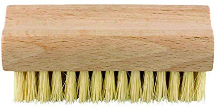 Elliott Wooden Vegetable Brush with Natural Tampico Fibres, Beige