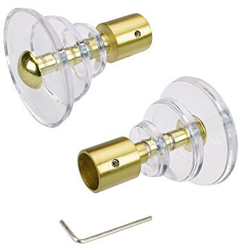 Liedeco Endstück für Gardinenstangen Luna, Innenlauf, ø 16 mm | 2 Stück | gold-matt
