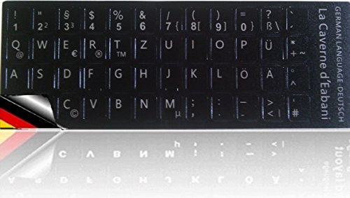 Notebook Laptop Tastaturaufkleber Keyboardsticker hochwertig deutsch passend für genormte Tastaturen