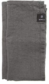 Himla Servietten grau 4-er Set Leinenservietten Stoffservietten Stoff waschbar dunkelgrau Sunshine Charcoal - 45x45 cm - 100% Leinen Natur - pflegeleicht - bügelfrei