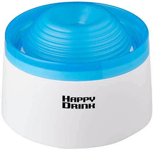 Croci Happy Drink - Fontana per gatti, con cartuccia in carbone anti impurità, sporco e antiodore, alimentatore a bassa tensione, Ø37X18 (H)