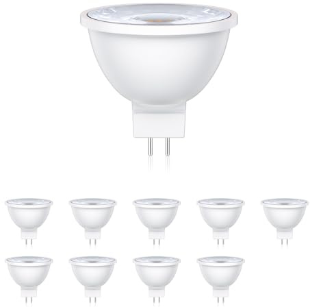 ledscom.de 10x GU5.3 LED Leuchtmittel, MR16, weiß (3900 K), 5,7 W, 524lm, 37°