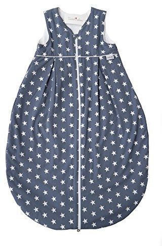 Tavolinchen Babyschlafsack Frottierschlafsack Sterne Kinderschlafsack - grau/weiß - 130cm