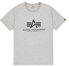 Alpha Industries Herren Basic T-Shirt,Grau (Grey Heather 17), X-Large