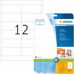 HERMA Etiketten weiß 97x42,3mm Premium A4 VE=300 Stück