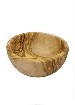 Bol en bois d'olivier, diamètre env. 14 cm