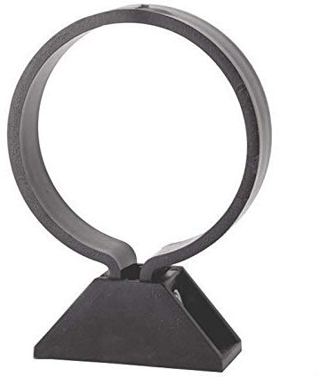 onlyfly Pipe Clip and Backplate for 68mm Round Downpipe (Pack of 2) - Black