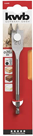 KWB 49512420 Brocas de Pala Professional para madera 20 mm