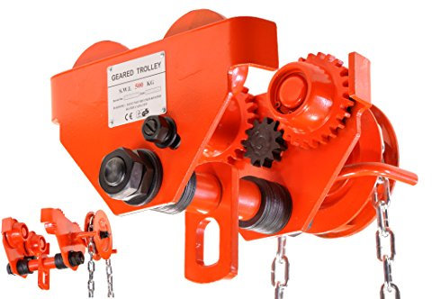 Pro-Lift-Montagetechnik 500kg Laufkatze, schwere Ausführung, mit Getriebe + Haspelkette, N, 01217