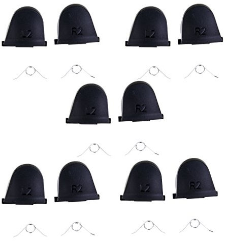 5 Pares L2 R2 Botones de Activación + 10 Resortes Repuestos Reemplazo para Sony PlayStation 4 Controlador Mando PS4