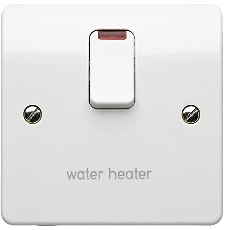 Mk K5423WHWHI 20A Double Pole Switch Marked Water Heater