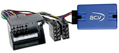 ACV Fernbedienungsadapter für Fiesta, C-Max, S-Max, Transit (Universal, Lenkradfernbedienungsadapter, Infrarot, 5 Meter, Blau, Tastensteuerung mit Hochfrequenz, 42-FO-702)