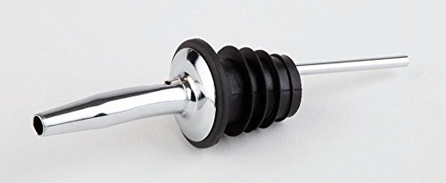 APS 93110 Permanent Flaschenausgießer, 6er Set, Länge 11 cm, Edelstahl, Silikon, Gießer Ø 5 mm