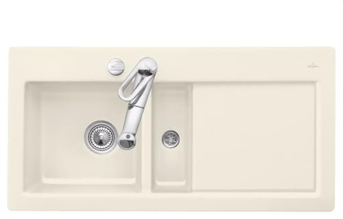 Villeroy & Boch Subway 60 Ivory - 6770 02 FU Keramikspüle Exzenterbetätigung