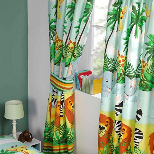 Rapport Jungle-tastique Gefütterte Vorhänge, 131 cm