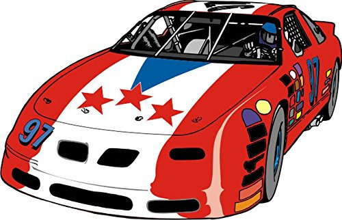 INDIGOS UG - Wandtattoo Wandsticker Wandaufkleber Aufkleber bunt farbig MD190 Nascar Rumble 180 x 115 cm