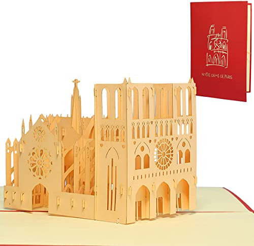 LINPOPUP®, LIN17432, Pop Up Karte Paris Frankreich, Grußkarten NOTRE DAME DE PARIS, Reisegutschein Paris Frankreich, N177