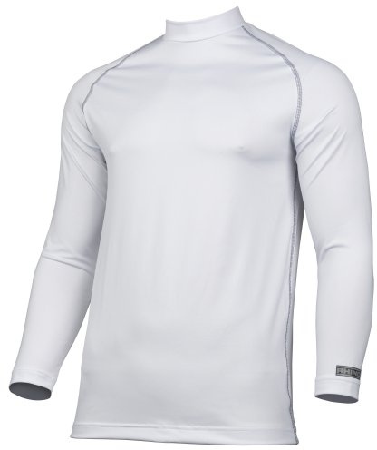 Rhino Mens Long Sleeve Turtleneck Base Layer Top White L/XL