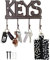 Comfify Schlüsselbrett - KEYS - Wandmontierter Schlüsselhaken - Rustikaler Schlüsselorganizer aus Gusseisen - Dekoratives Schlüsselregal mit 4 Haken - mit Schrauben und Dübeln - 6''x8''