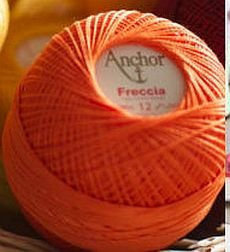 Anchor Home 50g Freccia Häkelgarn - Farbe: 330 - orange - Stärke 12