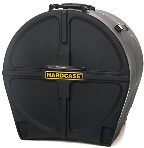 Hardcase Schutzhülle für Bassdrum, 45,7 cm, mit Rollen und Ziehgriff, Schwarz