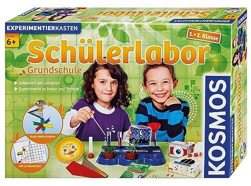 Kosmos 634315 - Schülerlabor Grundschule 1. Und 2. Klasse, Experimente Zu Natur Und Technik, Am Lehrplan Der Schule Orientiert, Experimentierkasten Für Kinder Ab 6 Jahre