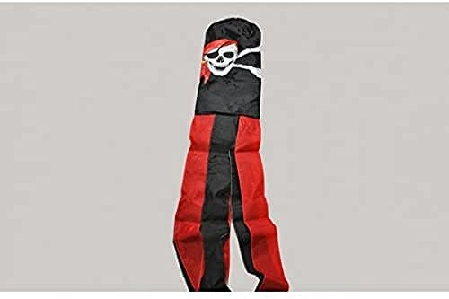 AZ FLAG Manche à Air Pirate foulard rouge 150 cm Corsaire Nylon | Usage extérieur Manche à air coutures renforcées pour usage extérieur
