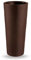 Genesis - Pot de fleurs en résine avec cache-pot, rond et haut, hauteur 85 cm, largeur 38 cm - Bronze