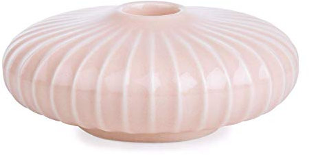Kähler, Designer Kerzenständer aus Steingut in Rosa, Ø11,5 cm
