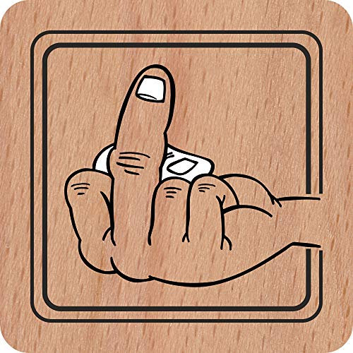 Böser Stempel Stinkefinger