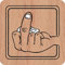 Böser Stempel Stinkefinger