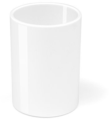 OSCO High Gloss Plastic Round Pen Pot | Pencil Holder | Desk Tidy | Office Organiser | Makeup Storage | Cosmetics Display | H11 x W8 x D8 cm |