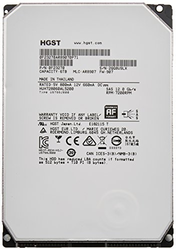 HGST Ultrastar He8 6TB Serial ATA III Interne Festplatte -Interne Festplatten (6TB, Serial ATA III, 7200 RPM, 3.5, HDD, 128 MB)