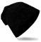 Miobo Kinder Slouch Beanie Mütze,Baumwolle,Unifarbe Schwarz-48