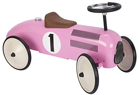 Goki 14168 Rutscherfahrzeug, rosa/grau