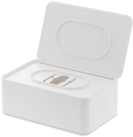 Yamazaki 3255 SMART Aufbewahrungsbox für Feuchttücher, weiß, ABS Harz/Polyethylen, Minimalistisches Design, 19 x 12 x 7,5 cm (LxBxH)