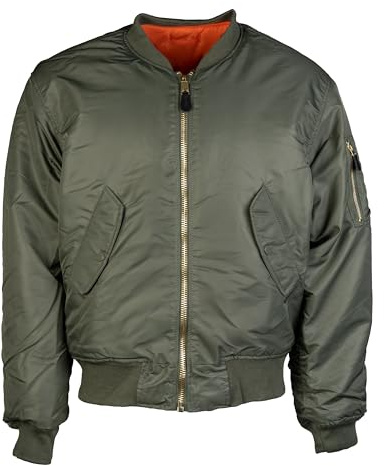 Mil-Tec US Fliegerjacke MA1® Basic • Klassische Bomberjacke im US Air Force Stil • Wind- & wasserabweisende Pilotenjacke • Wendbare Übergangsjacke Herren • Freizeitjacke Herren