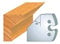 205 : jeu de 2 fers chanfrein 50 mm pour porte outils entr axe 24 mm