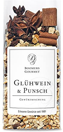 Boomers Gourmet - Glühweingewürz - Erlesene Gewürzmischung für Punsch, Glühwein, Feuerzangenbowle. Glühwein Gewürz Mischung für Apfelpunsch, Kinderpunsch alkoholfrei - Refill - 80 g