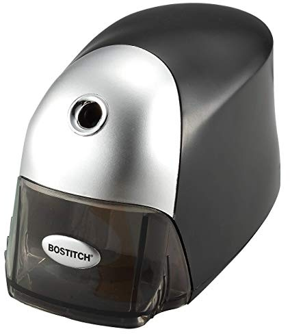 Bostitch Office QuietSharp Executive Heavy Duty Electric Pencil Sharpener for 65% Faster Sharpening and 6X Longer Cutter Life - Colored Pencil Compatible, Black