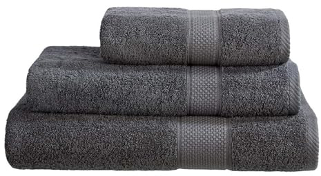 Linens Limited - Hand Towel for Bathroom and for Kitchen, Great as Face Towel, Guest Towel, and More, Turkish Cotton, Soft and Luxurious, Super Absorbent, Machine Washable (Grey)