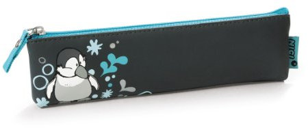 NICI 33201 - Mäppchen flach Sponge Pinguin, hellgrau
