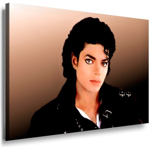 fotoleinwand24 Michael Jackson Wandbild 100x70cm k. Poster ! Bild fertig auf Keilrahmen ! Pop Art Gemälde Kunstdrucke, Wandbilder l Bilder zur Dekoration - Deko. Musik Stars Kunstdrucke