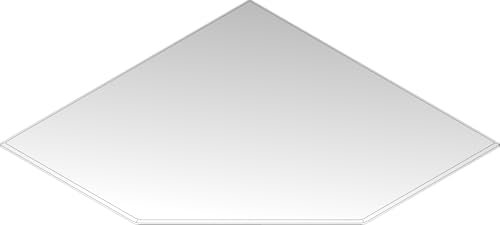 HARK Glasbodenplatte Segmentbogen 770 x 1030 x 8 mm klar Facettschliff