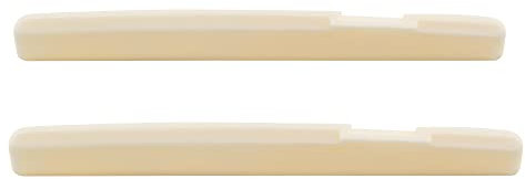 Musiclily Knochen Saddle Stegeinlage Set für Akustische Gitarre,DJ-12 72x3x9mm(2 Stück)